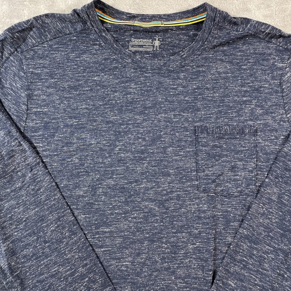 Smartwool Everyday Exploration Shirt Mens Large Blue Base Layer Outdoor - Picture 3 of 11